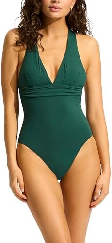 Amazon.com: Seafolly Women's Standard Deep V Neck Over The